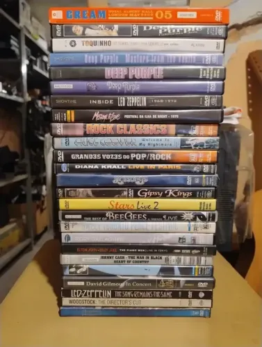 COLETÂNEA DE DVDS DEEP PURPLE LED ZEPPELIN E VARIOS OUTROS