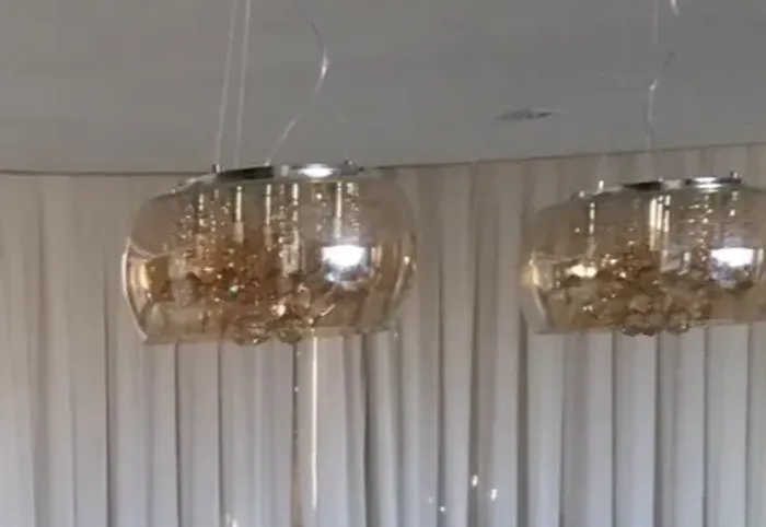 2 lustres cristal e vidro