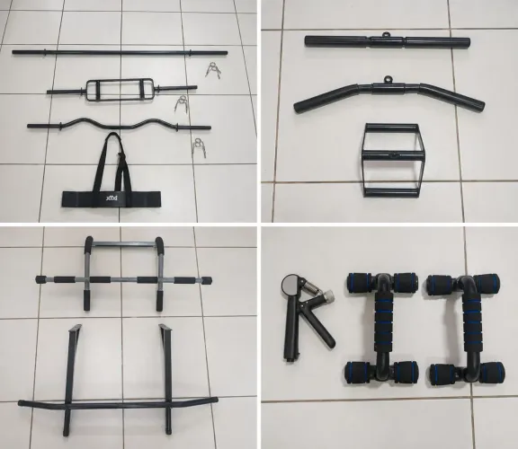 Kit Academia Em Casa - Lote Fechado De Equipamentos E Barras (11 Itens)