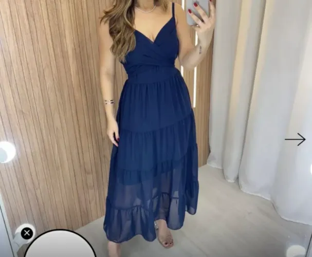 Vestido azul, tamanho único