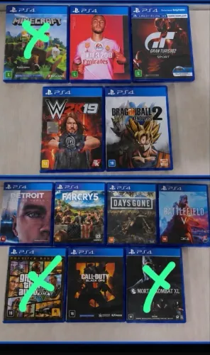 KIT 9 JOGOS ORIGINAIS PS4 - MÍDIA FÍSICA