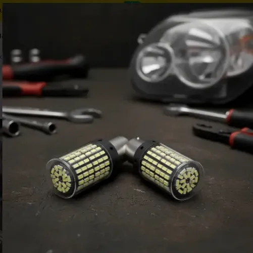 Par Lâmpada 144 Led 2 polos para DRL Posição novo polo Canbus Canceller 21/5w 12v