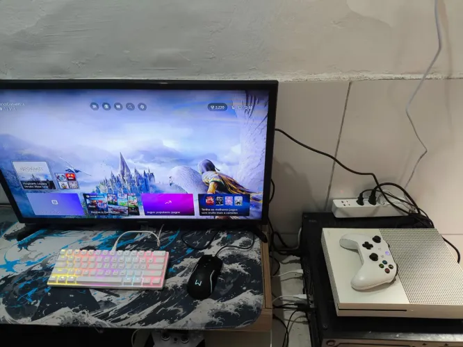 XBOX ONE S 500GB, E CONTROLE ORIGINAL