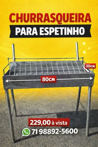 Churrasqueira em de espetinho reforçada 