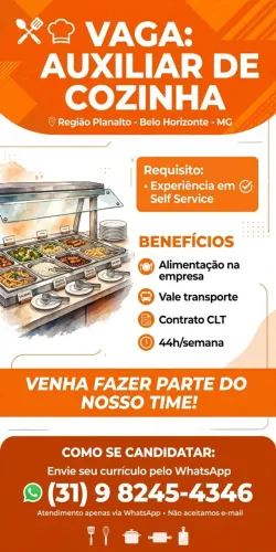 Contrata-se Auxiliar de Cozinha