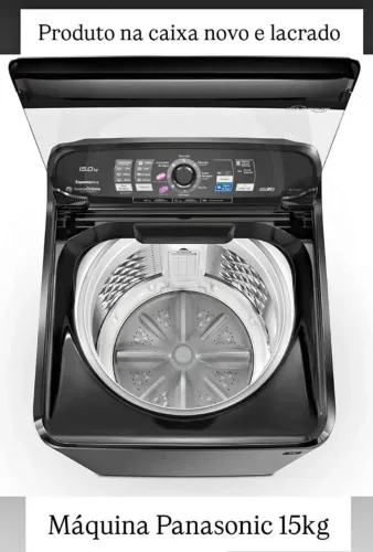 Maquina de lavar panasonic 15kg 110v titanio nova na caixa ACEITO TROCAS EM CELULAR