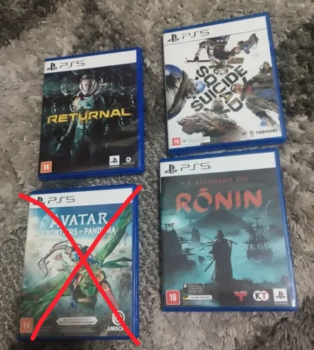 Os 3 jogos Playstation 5 por R$ 250,00
