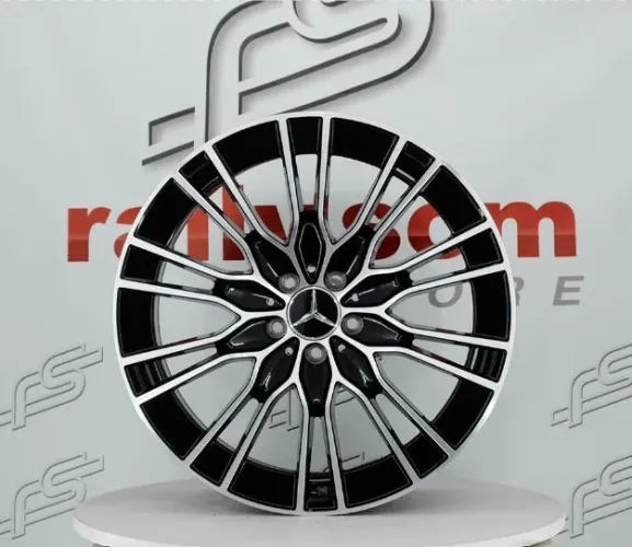 Jogo de Roda Mercedes C-300 Preto Diamantado 5x112 - 20x8,5 e 20x9,5 Offset 36 e 43