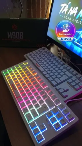 TECLADO GAMER TGT M90B BRANCO