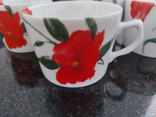 4 xícaras chá porcelana Schimidt