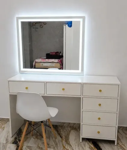 Penteadeira Com Espelho De Led/Escrivaninha L 1.50 M