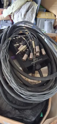 Medusa sparflex 12 canais 10metros de cabo datalink com 4 conectores p10 e 8 xlr amphesol