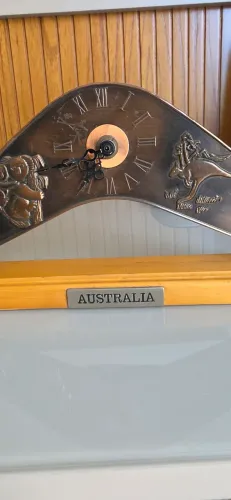 Relógio Boomerang AUSTRALIANO estilo bronze