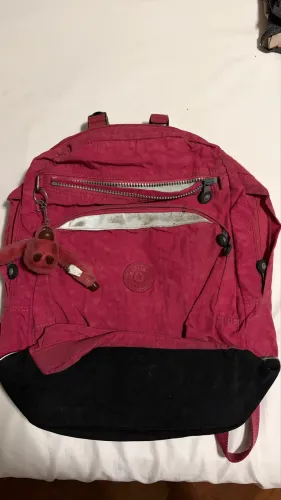 Mochila Kipling Rosa com Macaquinho