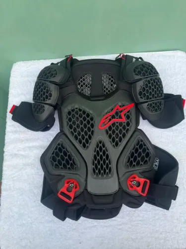 Colete Alpinestars A6 Chest - Preto Vermelho