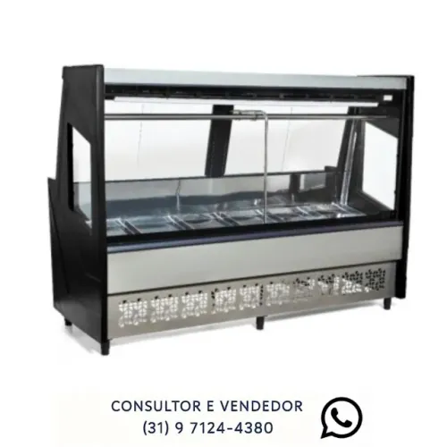 Balcão de Carnes 2M Preto Polar