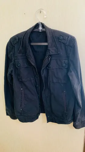 Jaqueta Masculina Estilo Militar Casual com Forro Interno