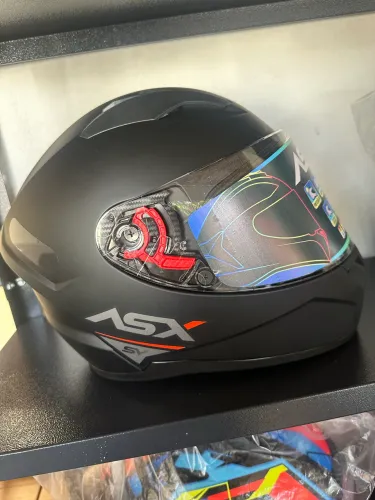 Capacete ASX Novo com óculos