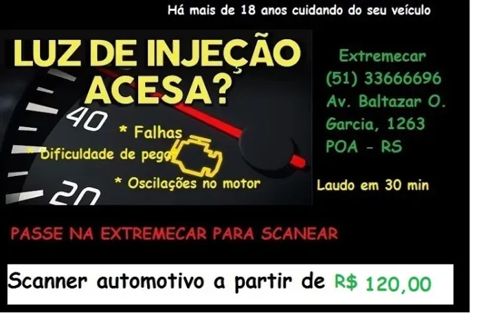 Scaner automotivo com laudo a partir de 120,00  a vista