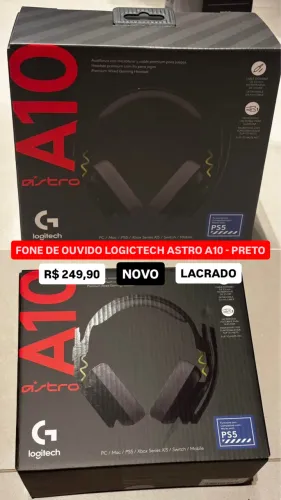 FONE DE OUVIDO LOGICTECH ASTRO A10 - PRETO