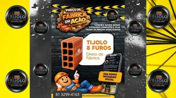 tijolo 8 furos entrega garantida 