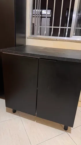Balcão Duplo Bartira Rubi com 2 Portas e Prateleira 
