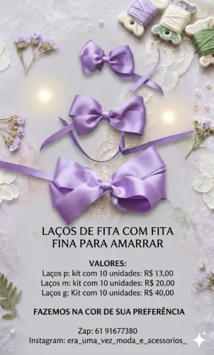Laços de fita de cetim