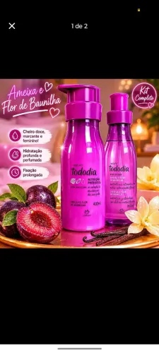 Body splash ameixa e flor de baunilha