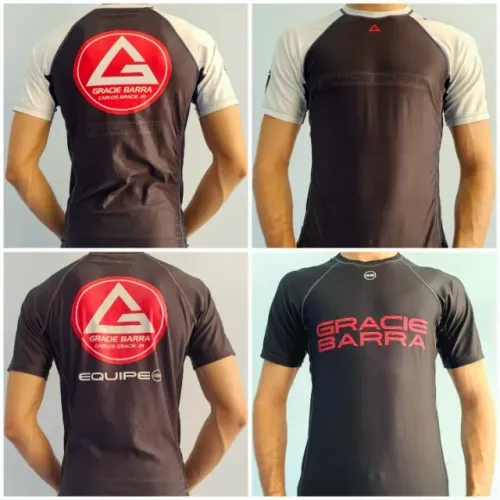 Rashguard Jiu Jitsu Gracie Barra GB Wear M Internacional Branca ou Preta
