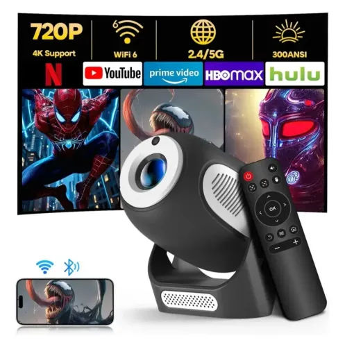 Projetor Portátil Magcubic HY300X Smart com Wi-Fi, Bluetooth e Resolução HD 720p