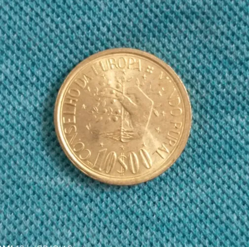 Moeda portuguesa 10 escudos 1987 Mundo rural 