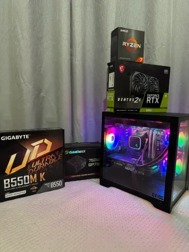 Pc gamer , Ryzen 7 , Watercooler , 32gb e Rtx 3060 novo na garantia