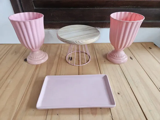 Kit Bandejas Rosa Pinus