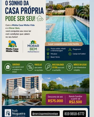 Consultor imobiliário, realizo seu sonho de sair do aluguel 
