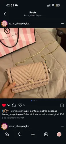 Bolsa original victoria Secret nova 400,00