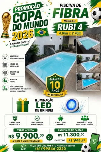 Fábrica de Pisicnas de fibra com garantia em PROMOÇÃO 
