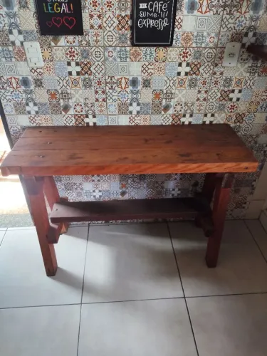Lindo Aparador De Madeira Maciça Rústico - Perfeito Para Área Gourmet / Sala