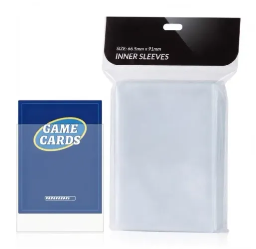 100 sleeves protetores de cartas transparente tcg 6,6x9,1cm
