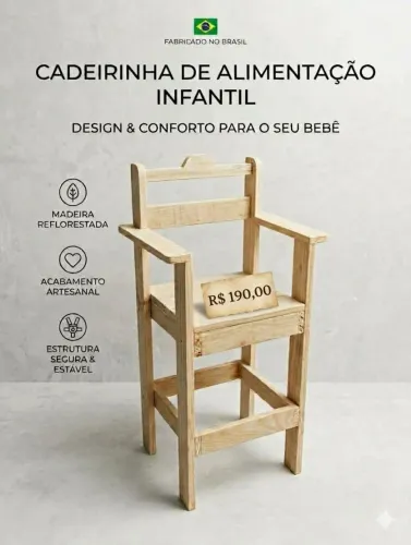 Cadeirão infantil para alimentação