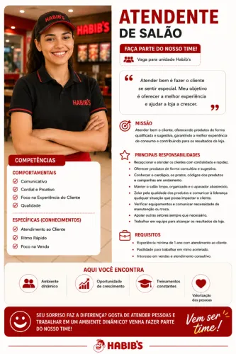 Vaga de Atendente 