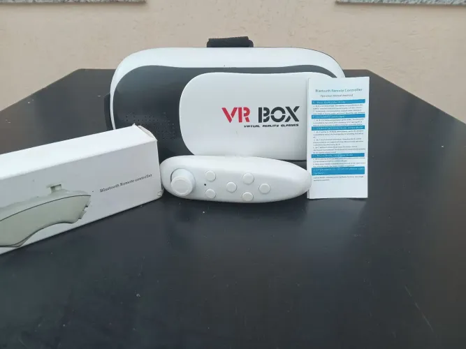 Óculos VR Box Com Controle Bluetooth (Completo na Caixa + Pilhas)