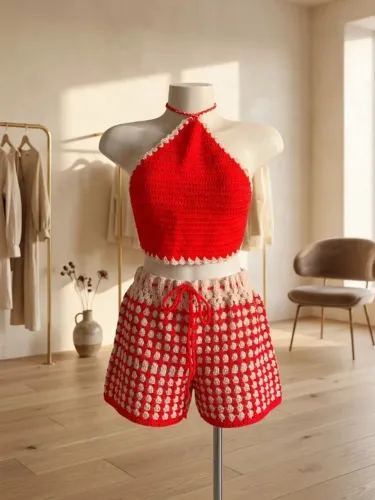conjunto praia crochê