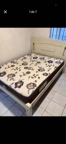 Cama de casal + colchão Ortobom