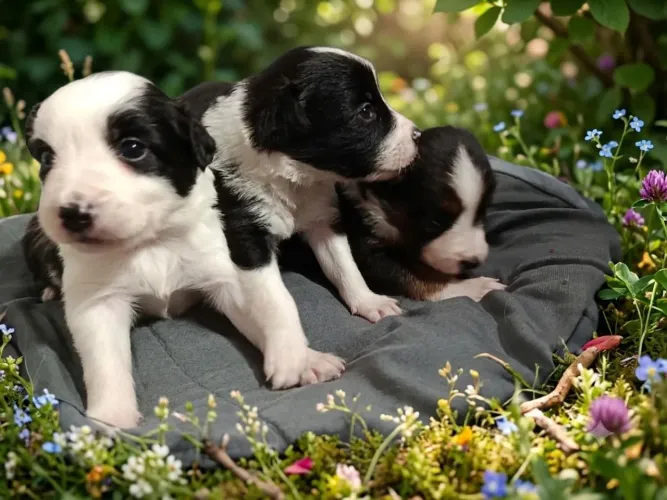 Border collie lindos ótimo linhagem padrão