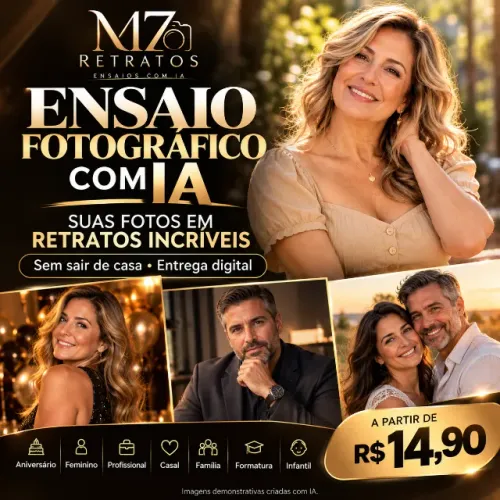 Ensaio Fotográfico com IA - Fotos Personalizadas Online