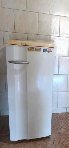 Geladeira funcionando perfeitamente  Aceito cartão de crédito 