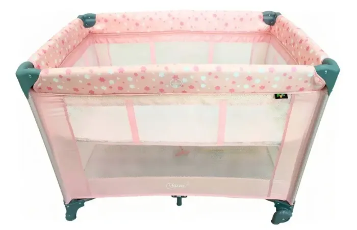 Berço portátil infantil cercado desmontável lune maxi baby ROSA