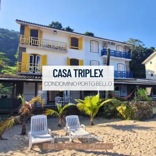 Casa de frente para o mar, pé na Areia no condomínio Porto Belo
