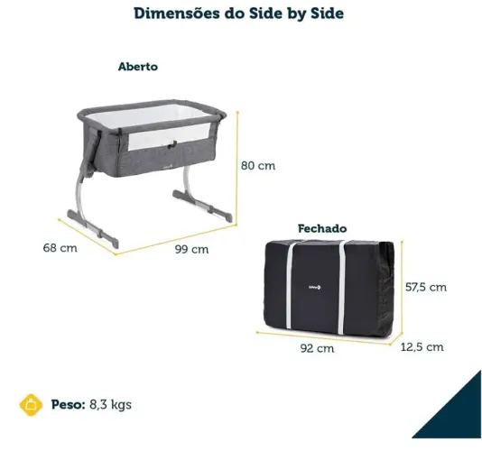 Berço co-bed acoplável na cama SAFETY FIRST