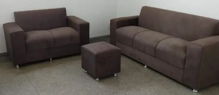 Sofá 2 e 3 assentos Suede D33 De alta qualidade Confortável Promoção